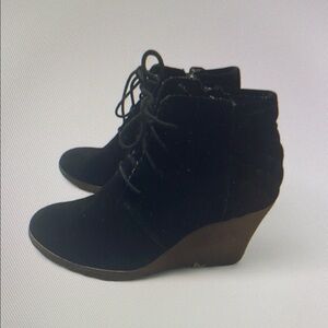 Elegant Black Wedge Ankle Boots